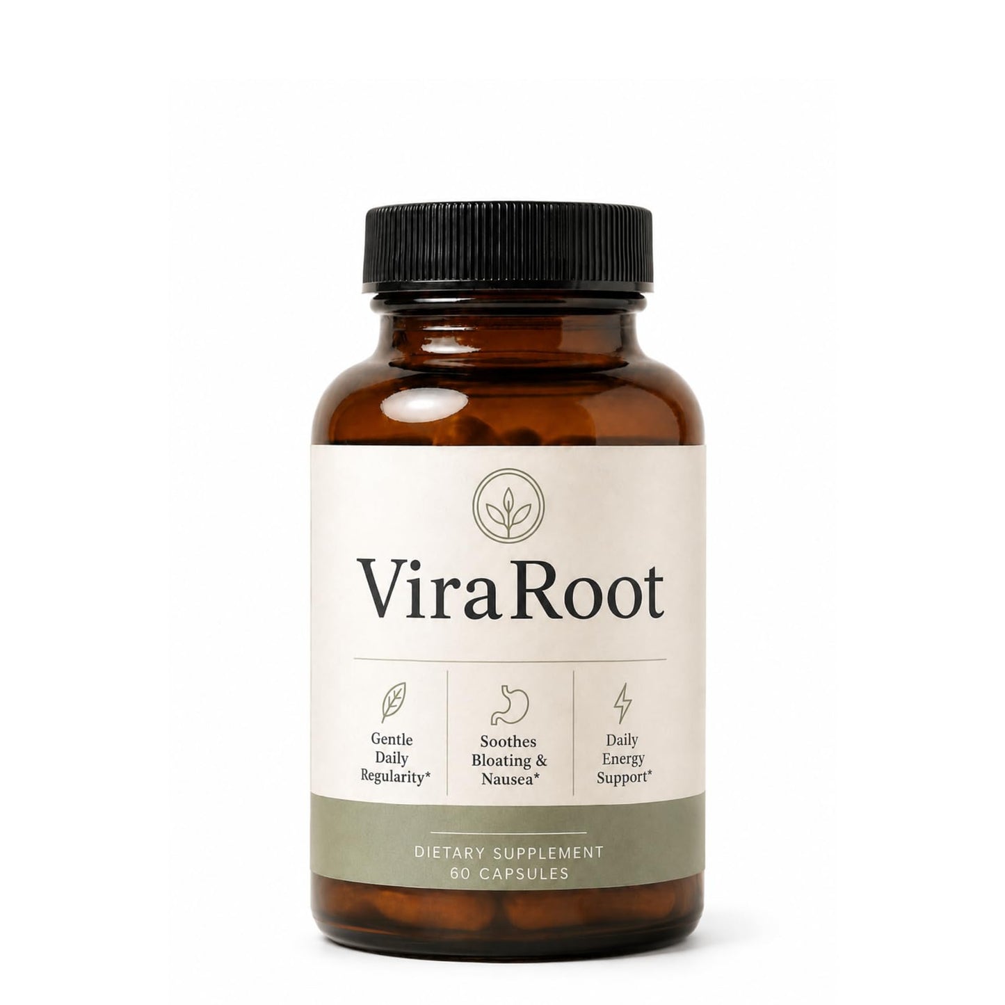 Lazra Vira Root Daily Digestive Support Supplement Capsules, 60 Count