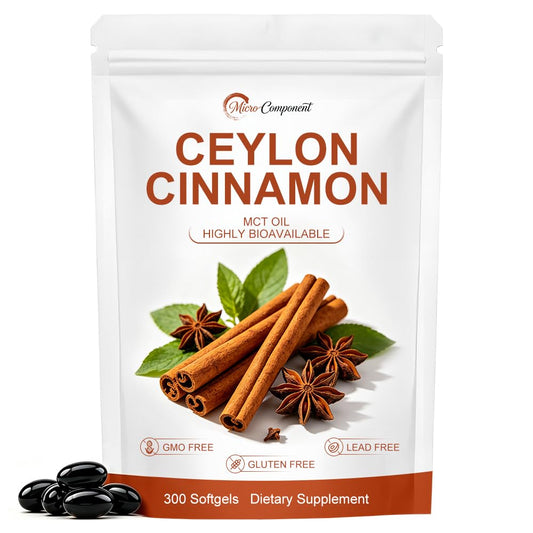 CORTISOL REGULATE Ceylon Cinnamon with MCT Oil Capsules, 300 Count