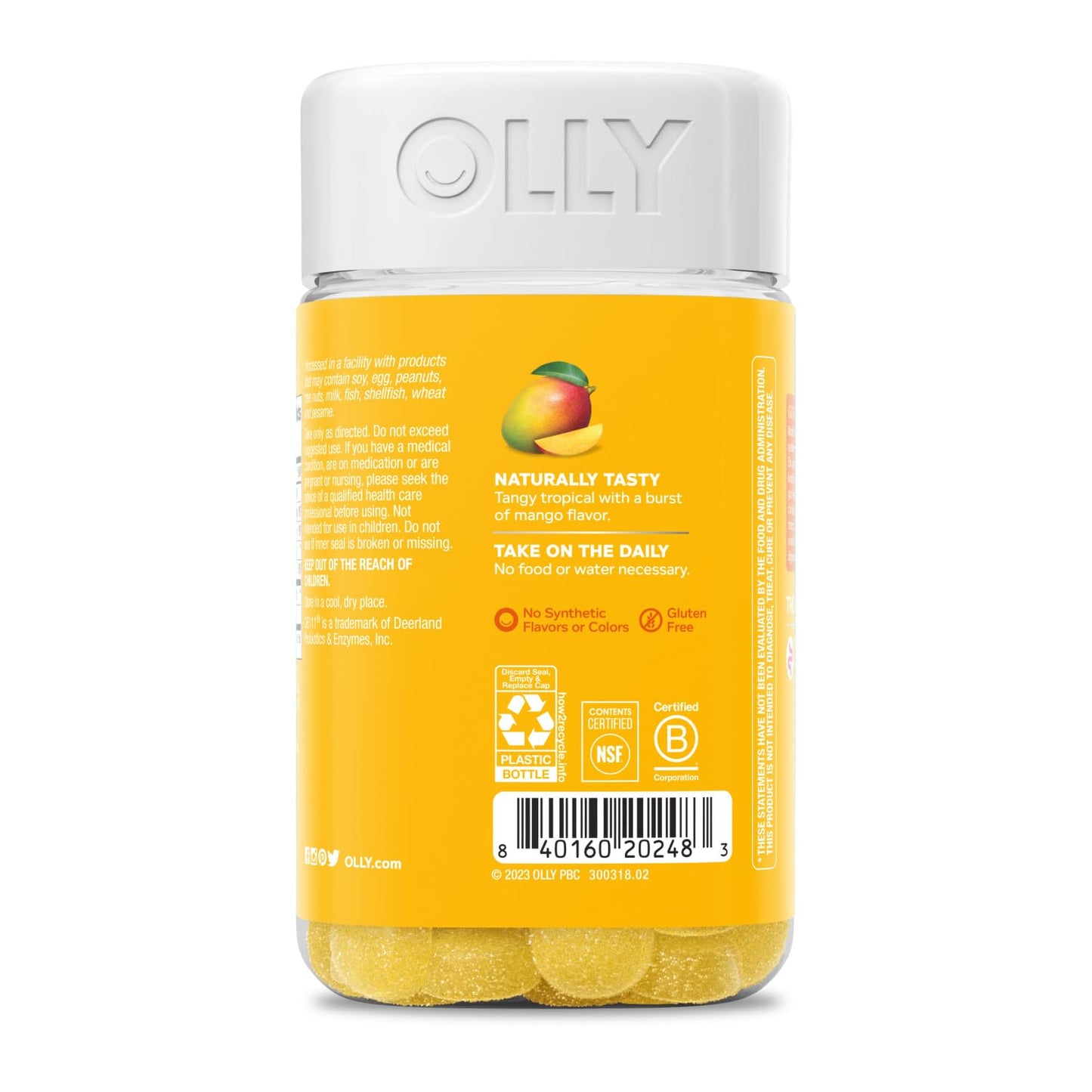 OLLY Probiotic Gummy 1 Billion CFUs, 160 Gummies