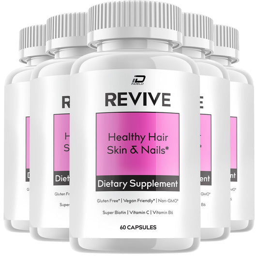 Indelo Revive Healthy Hair Skin and Nails Capsules, 300 Capsules