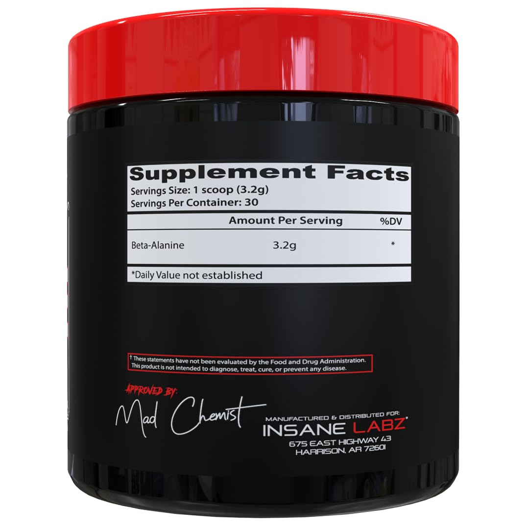 Insane Labz Pure Beta Alanine Powder 3.5 Ounce