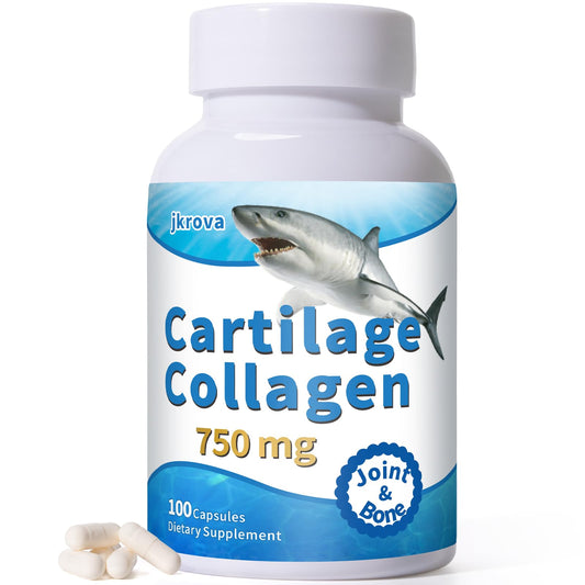 Jkrova Cartilage Joint Support with Glucosamine & Collagen, Capsules, 100 Count