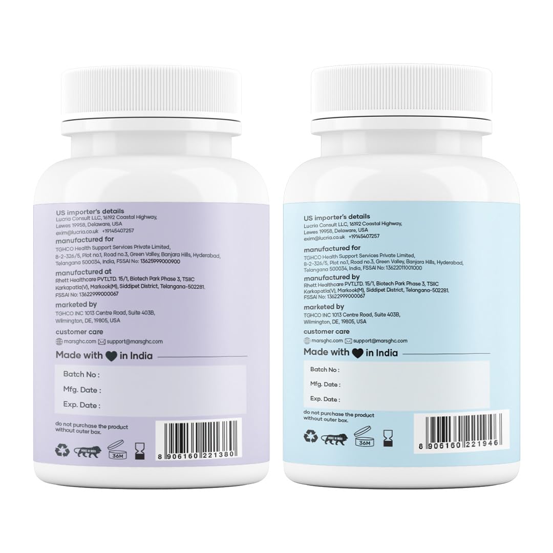 Mars by GHC Power Up Combo, Nitric Oxide Capsules and Turkesteron, Stamina and Strength Support, 120 Capsules