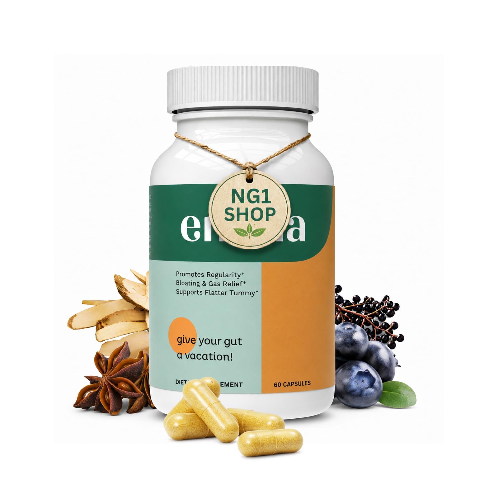 NG1 SHOP Emma-X Gut Health Relief Support 60 Capsules