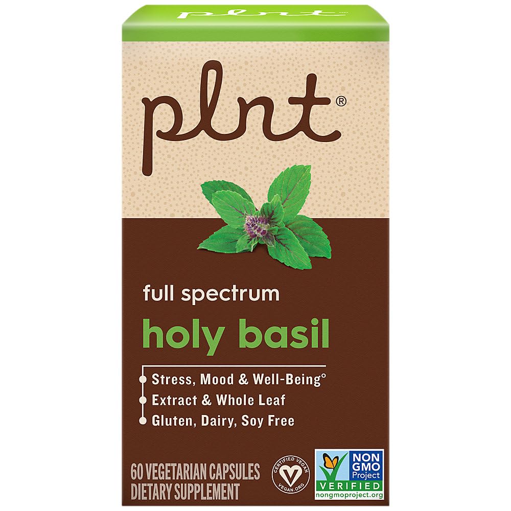 plnt Holy Basil Full Spectrum Supports Stress, Mood, & Wellbeing, 60 Capsules