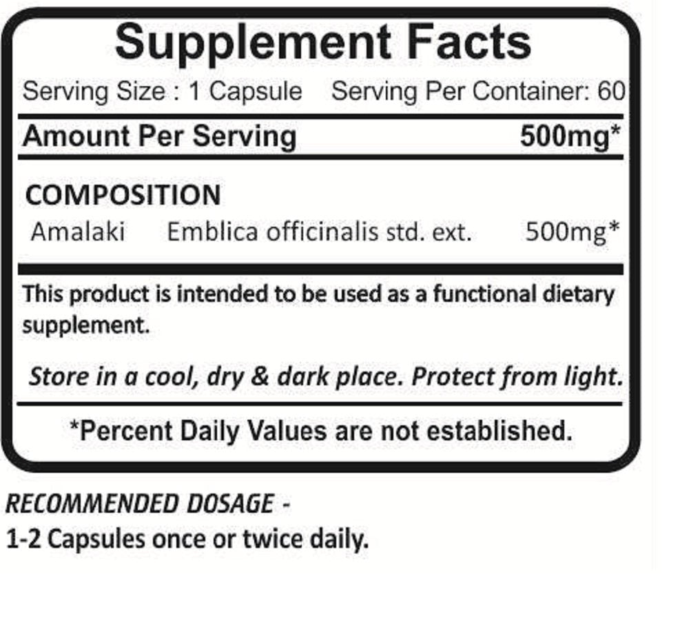 Planet Ayurveda Amlaki Rasayan Veg Capsules, 500mg, 2 Bottles