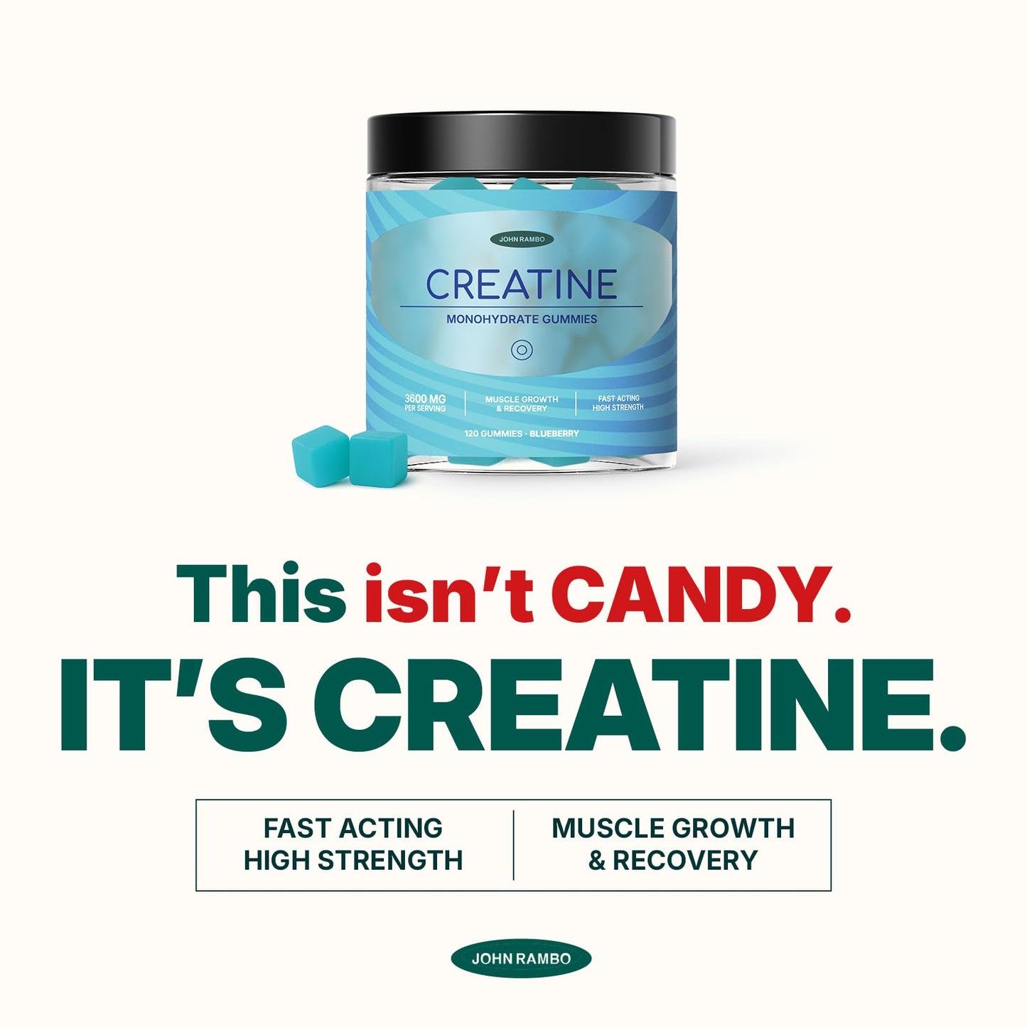 JOHN RAMBO Creatine Monohydrate Gummies 120