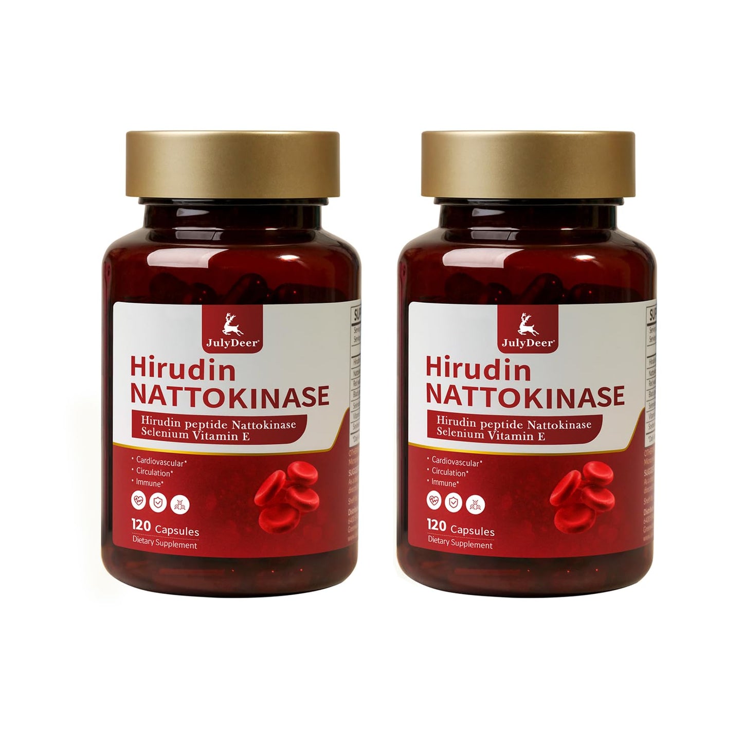 Risabou Hirudin Peptides 300mg 7 in 1 with Nattokinase 150mg 240 Capsules