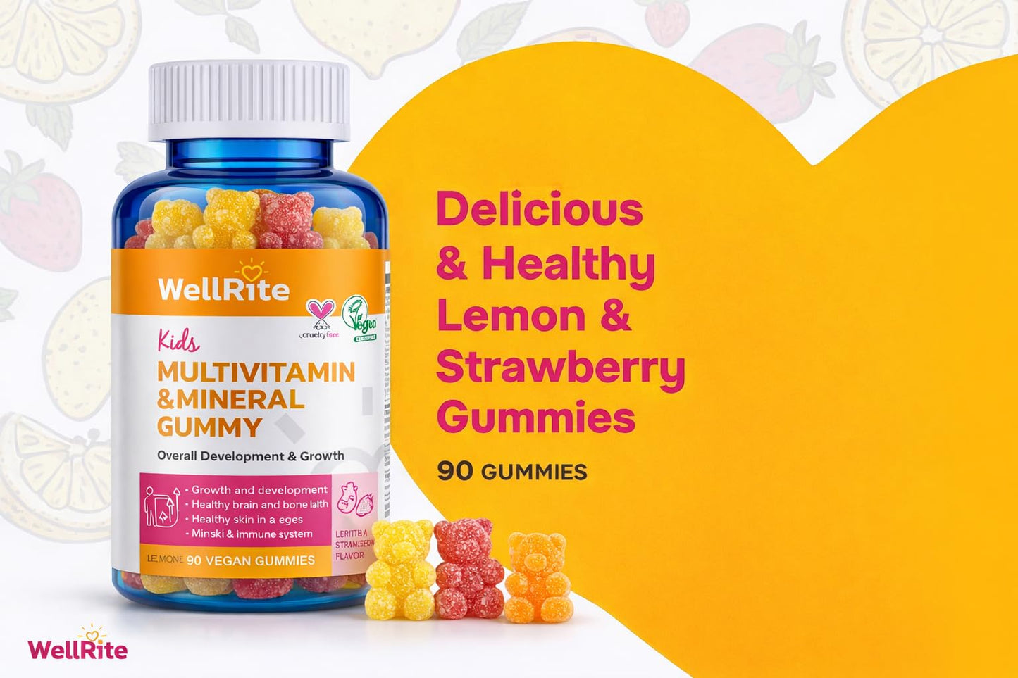 Wellrite Kids Multivitamin Gummies 60 Count