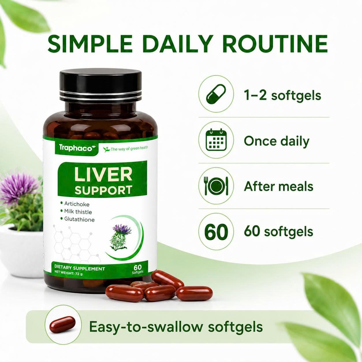 Traphaco Liver Support Supplement Softgel 60