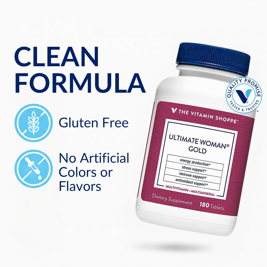 The Vitamin Shoppe Ultimate Woman's Gold Multivitamin, 180 Tablets