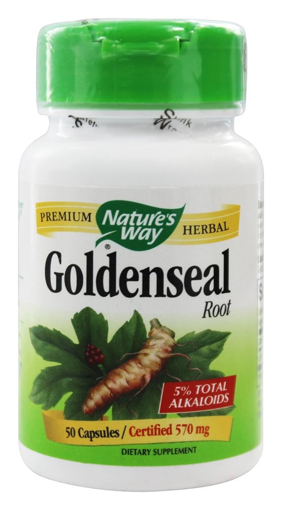 Nature's Way Goldenseal Root 570 mg Capsule, 50 Capsules