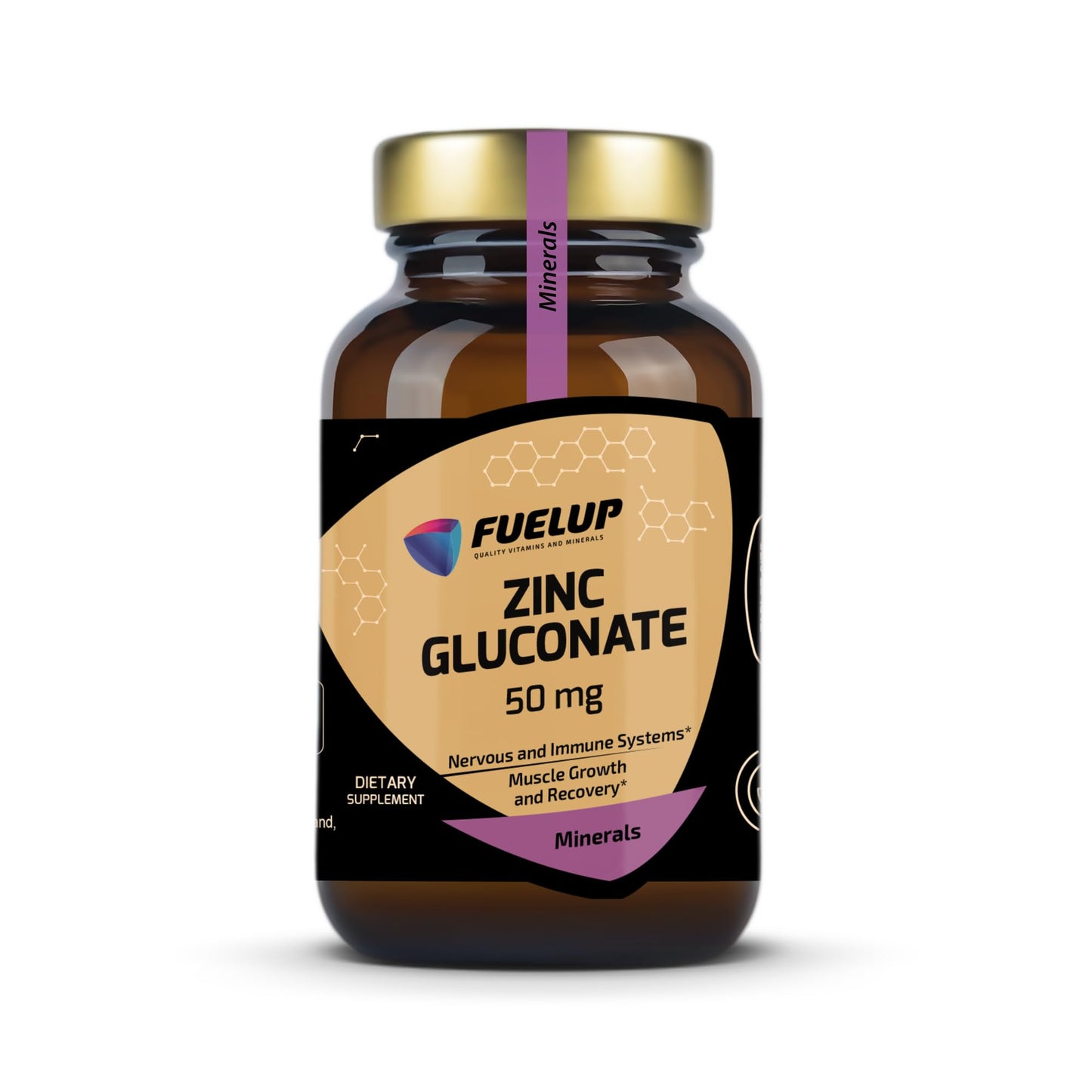 Fuelup Zinc Gluconate 50 mg Tablets 100 Count