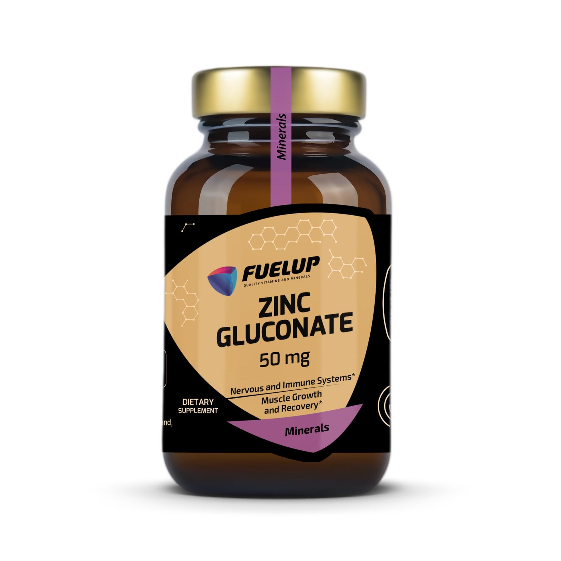 Fuelup Zinc Gluconate 50 mg Tablets 100 Count