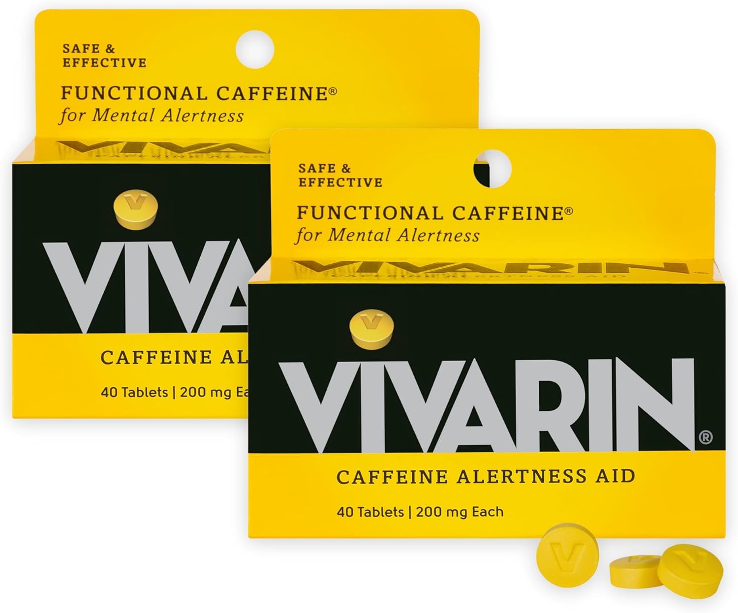 Vivarin Caffeine Pills 200mg Tablet, 80 Count