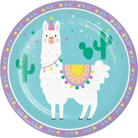 Creative Converting Llama Party Paper Plates Multicolor 8 ct