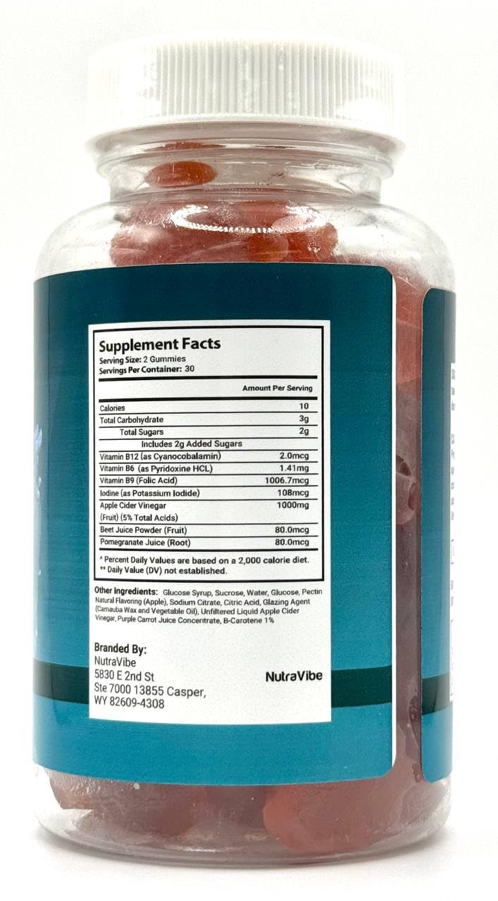 NutraRize Keto Rain ACV Gummies, 60 Count