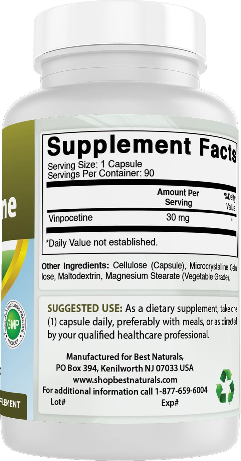 Best Naturals Vinpocetine 30 mg Capsule, 90 Capsules