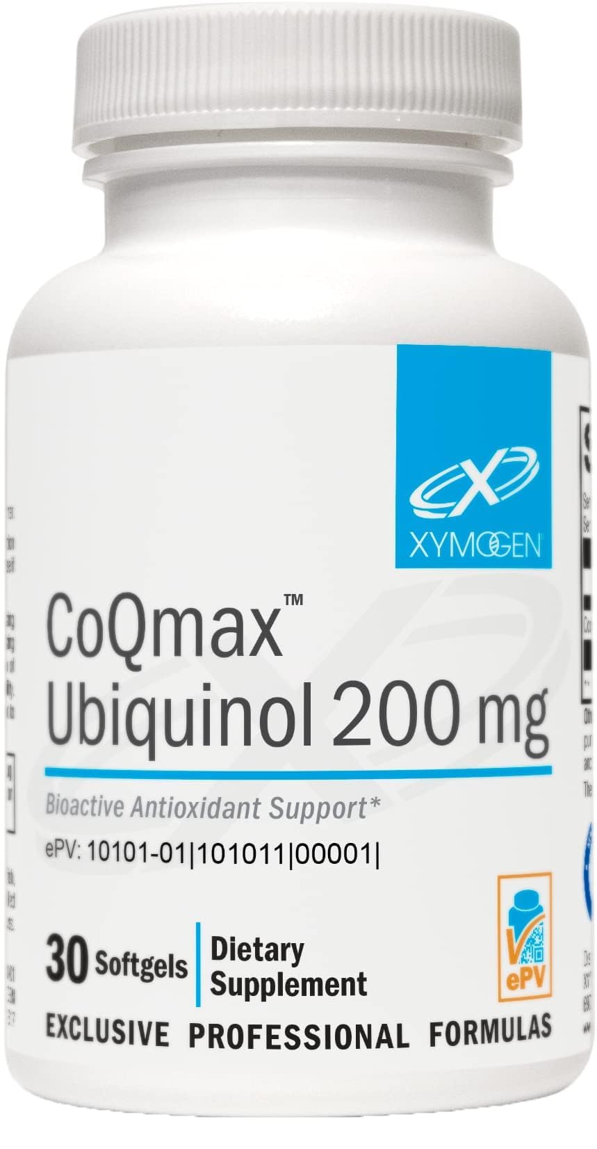 XYMOGEN CoQmax Ubiquinol 200mg CoQ10 Softgels, 30 Count
