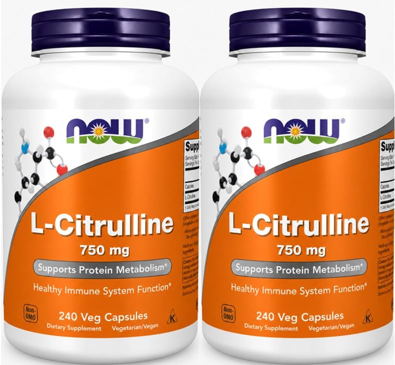 NOW Foods L-Citrulline 750 mg Capsules, 480 Count