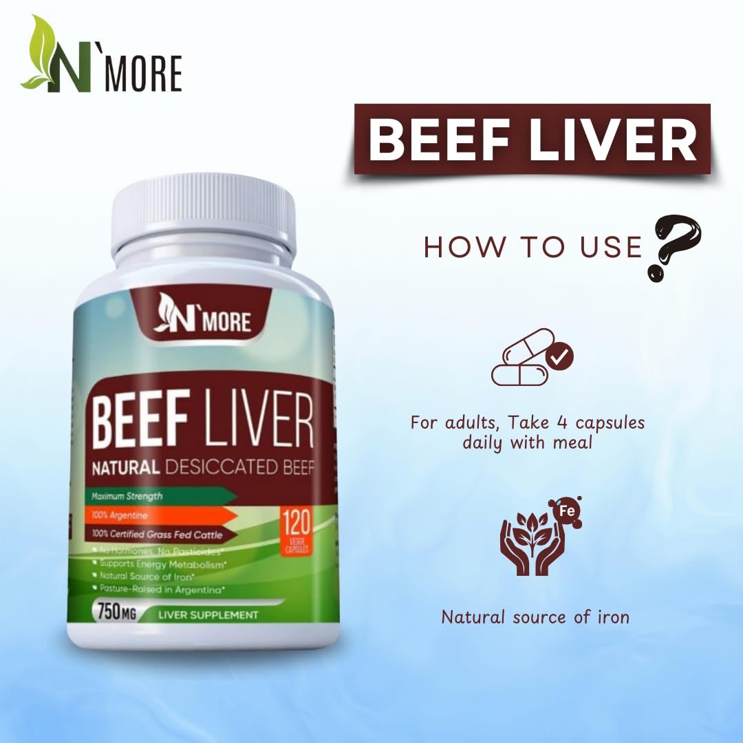 N'More Beef Liver Capsules 120 Capsules