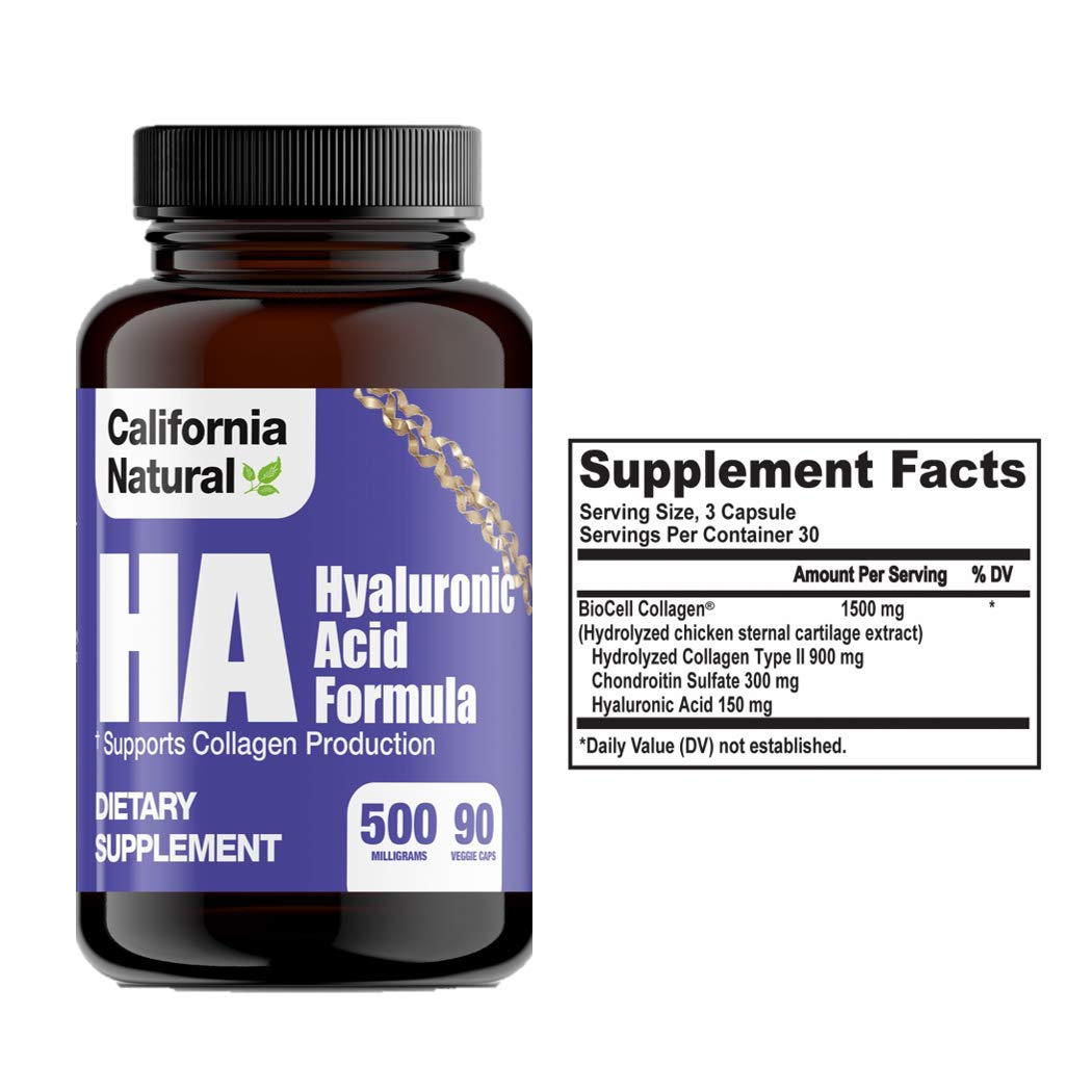 California Natural Hyaluronic Acid Formula Capsules, 90 Capsules