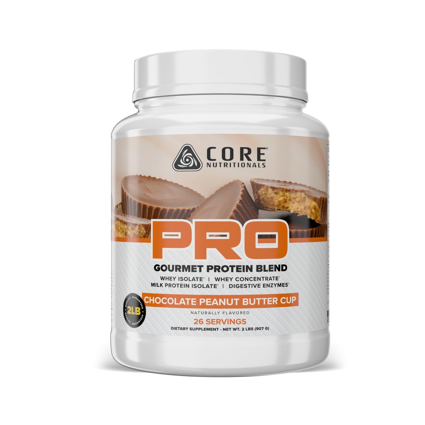 Core Nutritionals PRO Gourmet Protein Blend with MCTs & Digestive Enzymes, Whey Protein Blend, Protein Powder, 32 Servings