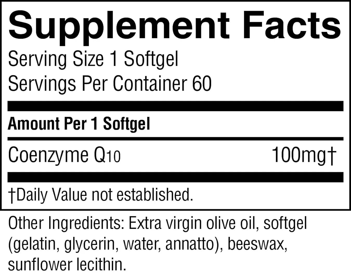 Nature's Sunshine CoQ10 Softgel Capsules 60