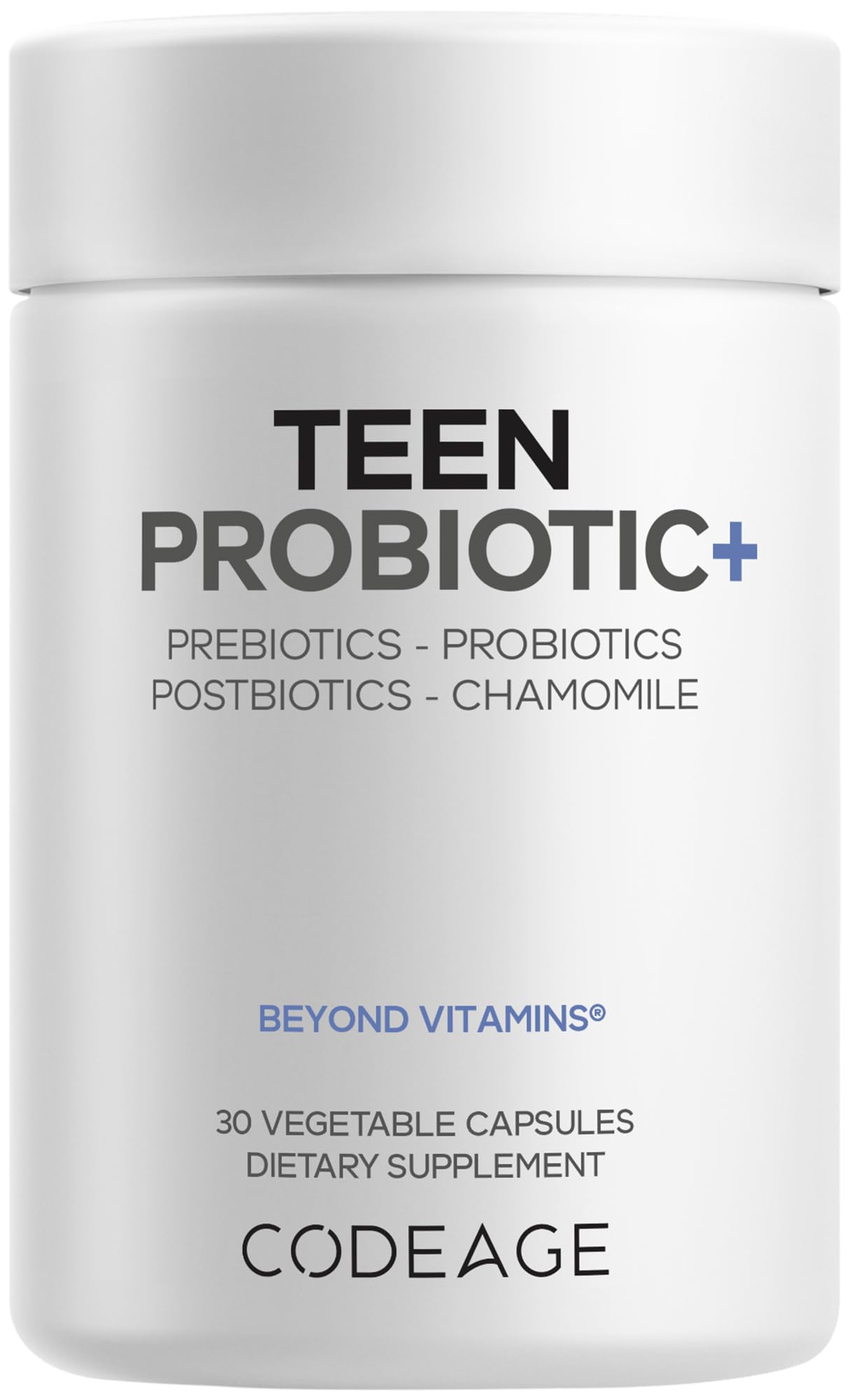 Codeage Teen Probiotic+ Supplement Capsules, 30 Count