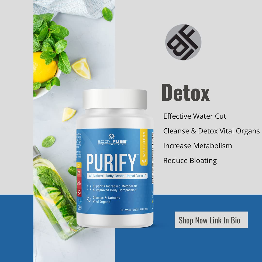 Body Fuse Purify All Natural Internal Organ GI Detox, 90 Capsules