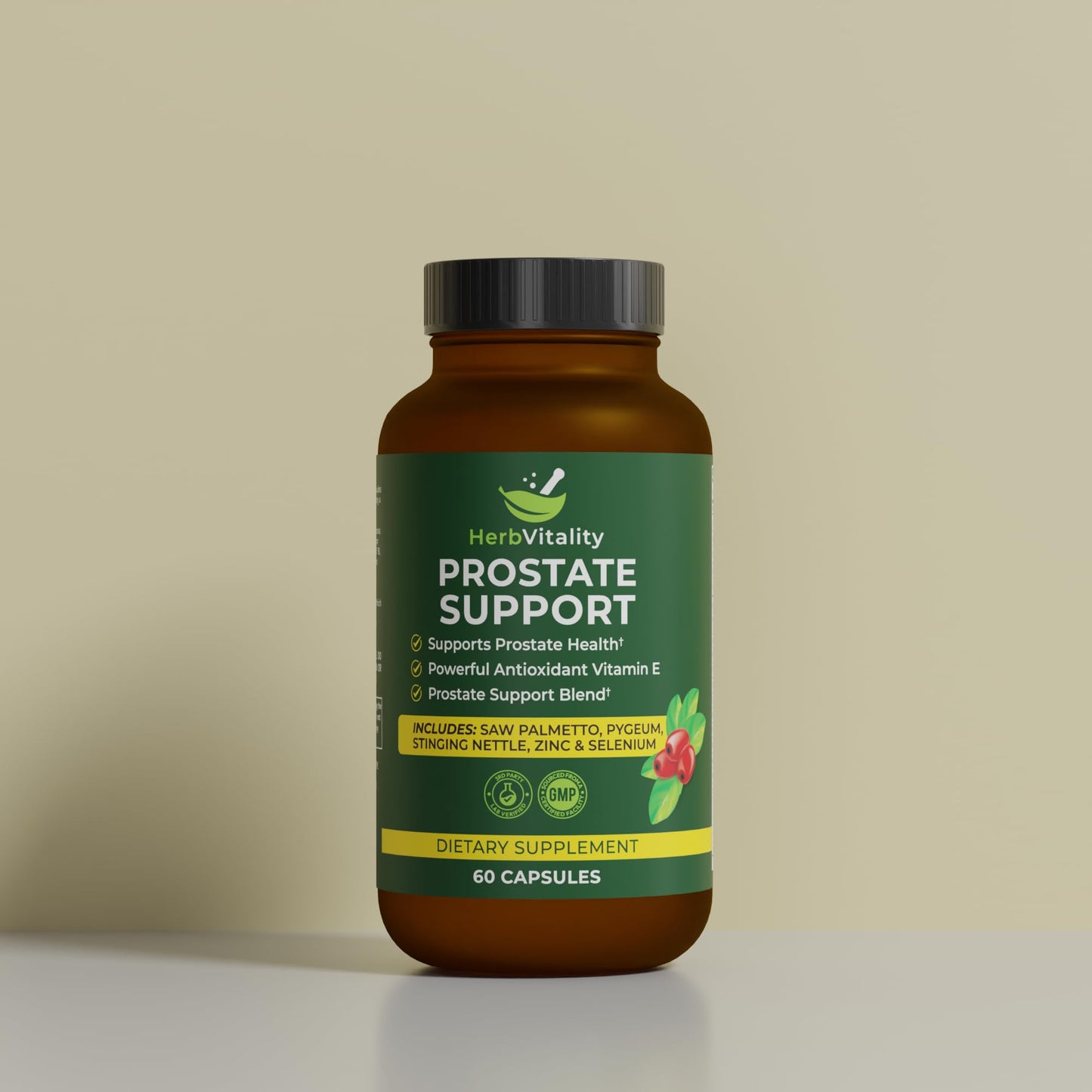 Herb Vitality Prostate Support Supplement Capsule, 60 Capsules