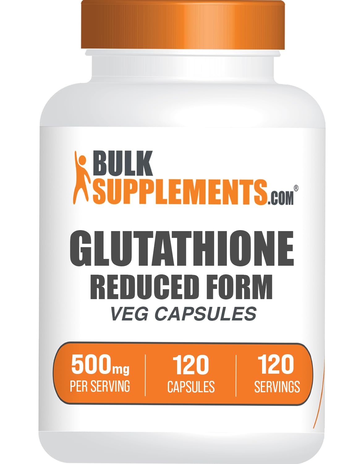 BulkSupplements Glutathione Reduced Capsules, 120 Count