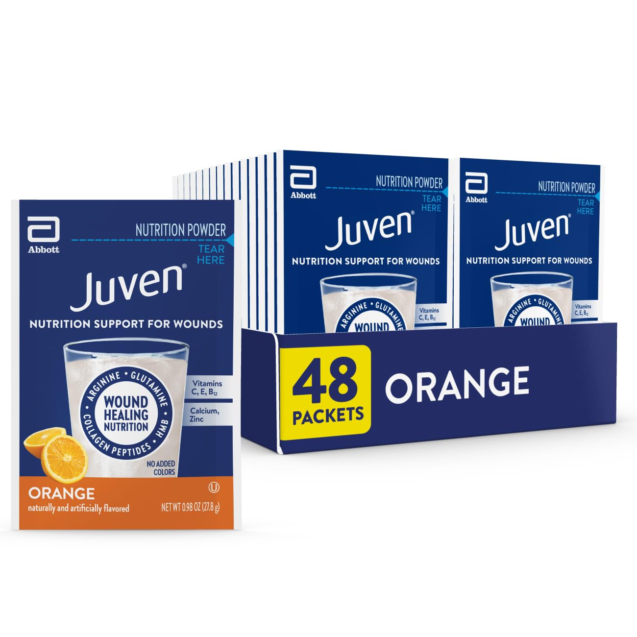 Juven Nutrition Support for Wound Healing Powder, 48 Count