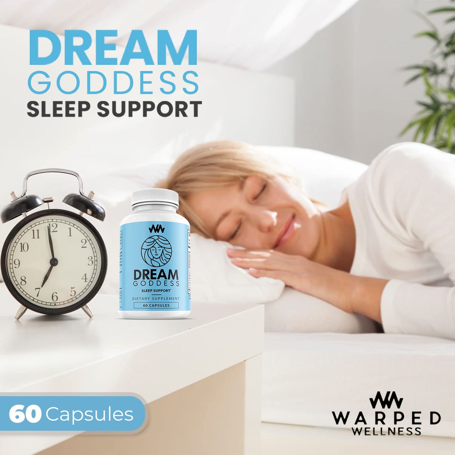 Warped Wellness Womens Sleep Support Supplement Capsule 60 Count