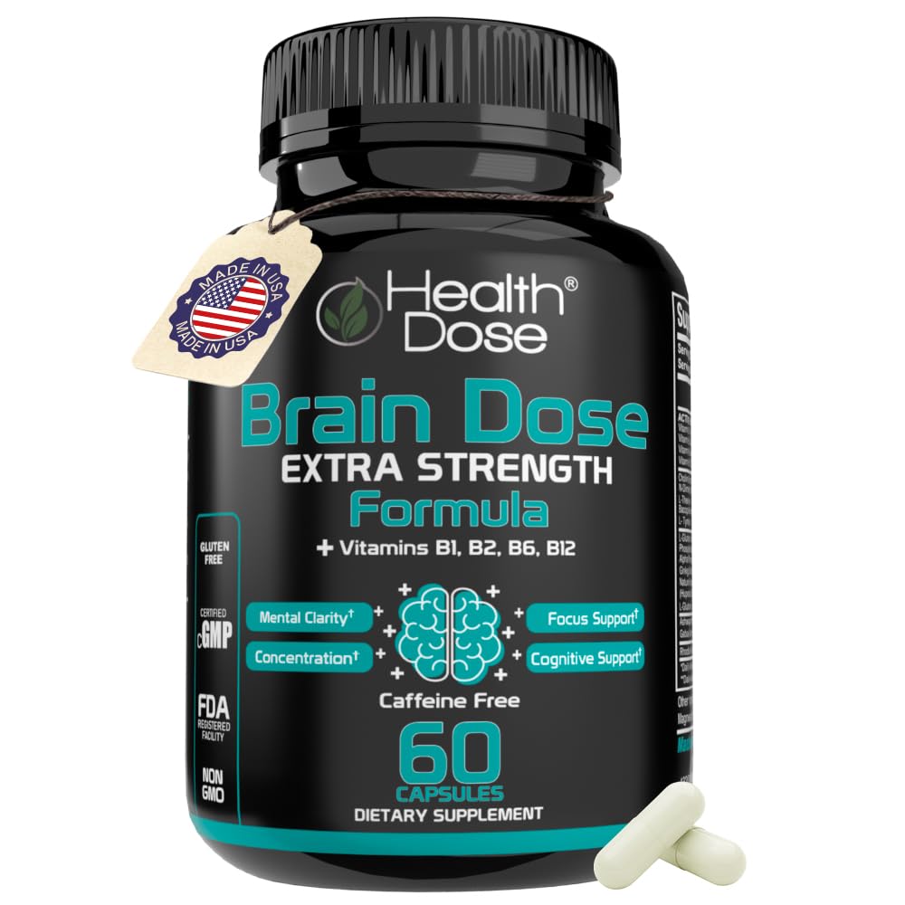 Health Dose Brain Dose Premium Nootropics Capsule, 60 Count