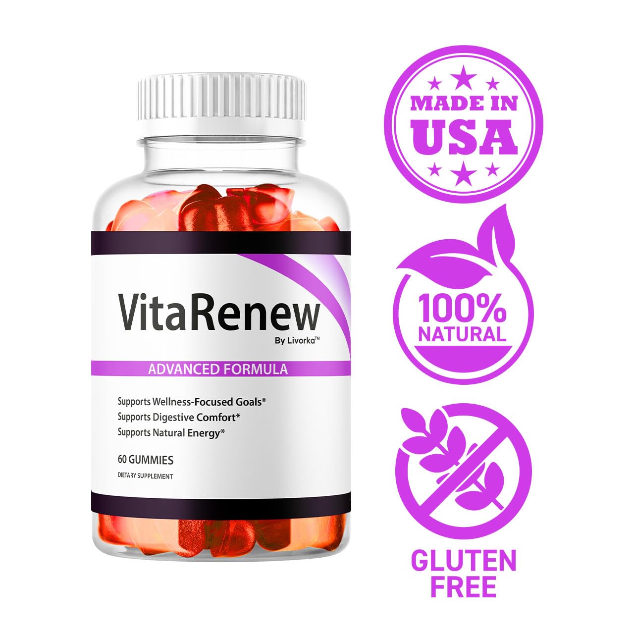 LIVORKA VitaRenew 1050MG Formula Gummy 300 Gummies