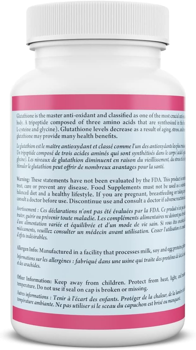BeShiny L-Glutathione Skin Lightening Brightening Pills 1000 mg, 60 Capsules