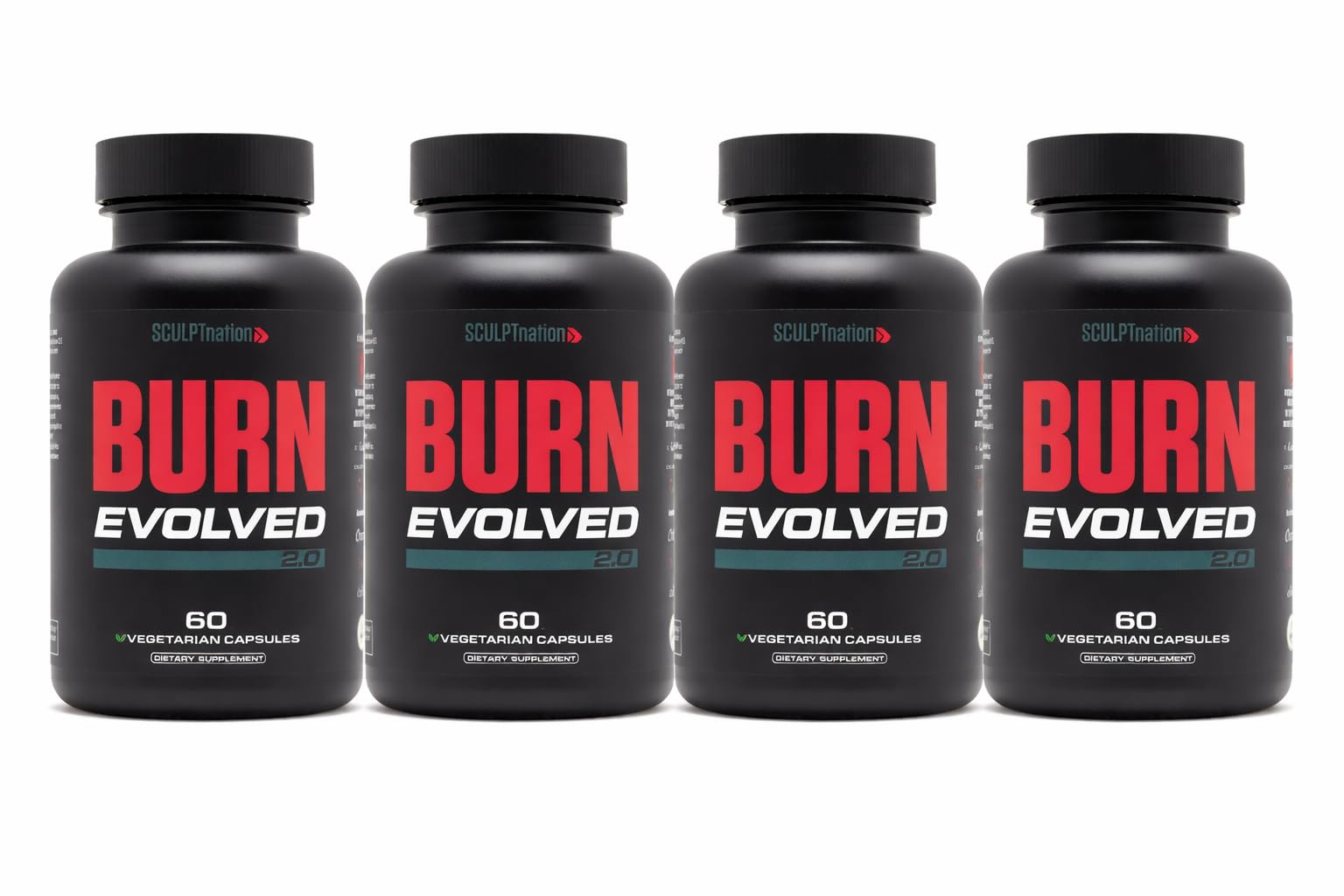 Sculpt Nation Burn Day for Men Metabolism Booster Capsules, 60 Capsules (Pack of 4)