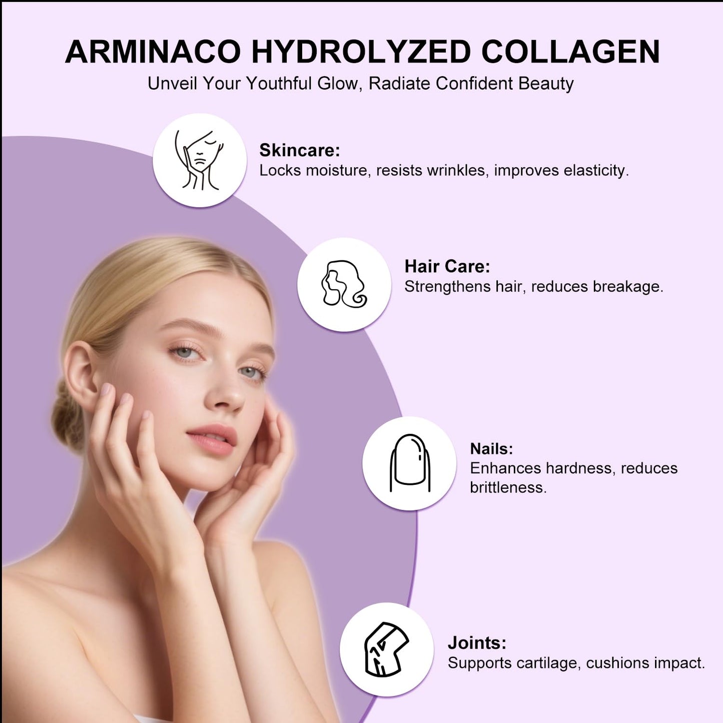 ARMINACO Collagen Gummies for Women Chewable 60 Count