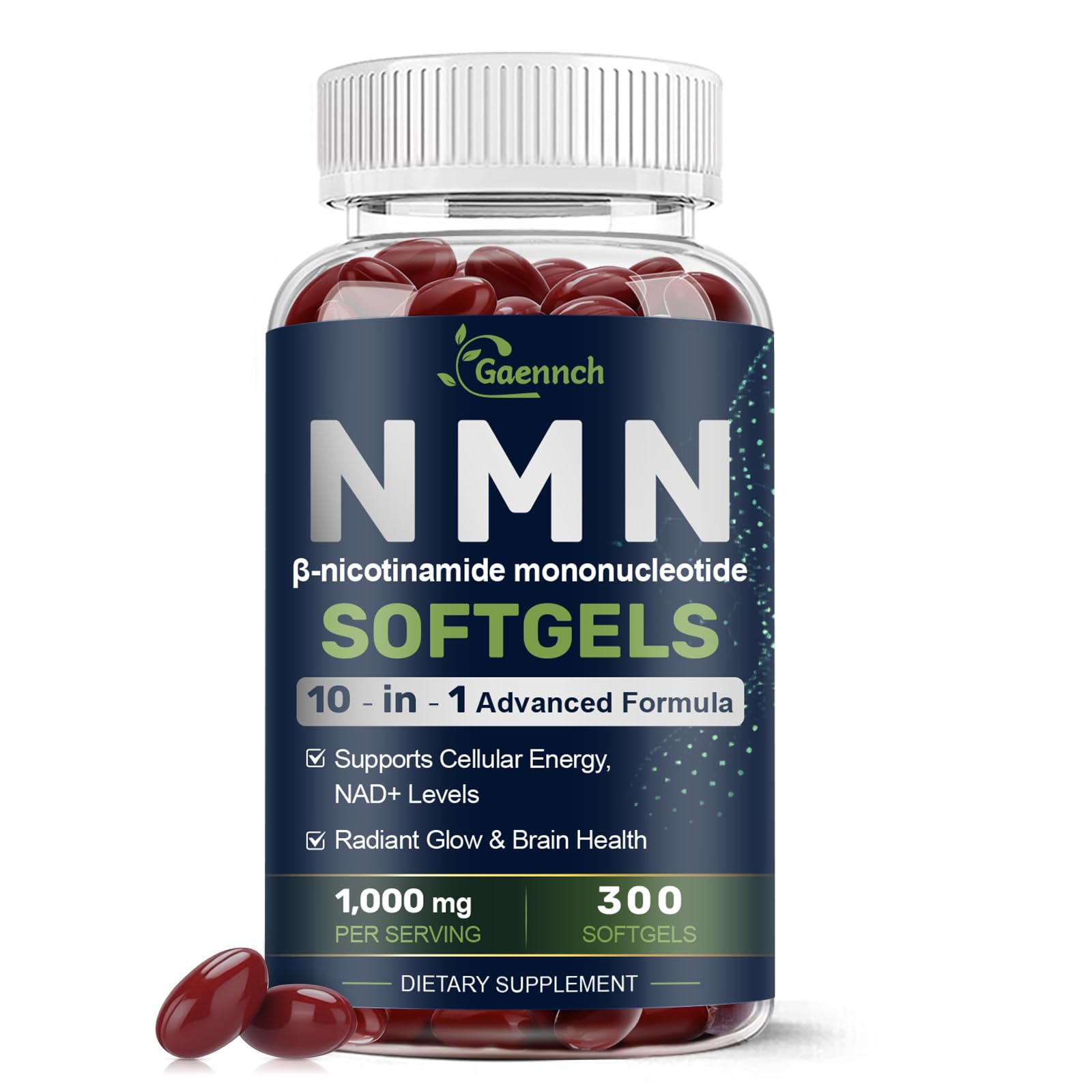 Gaennch NMN Supplement Complex 1000mg Per Serving Softgels 300