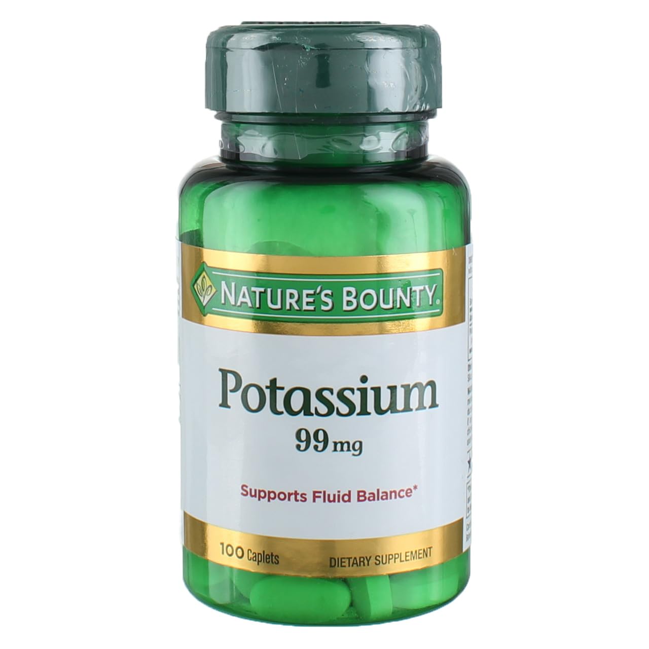Nature's Bounty Potassium Gluconate 99 mg Caplets, 300 Count