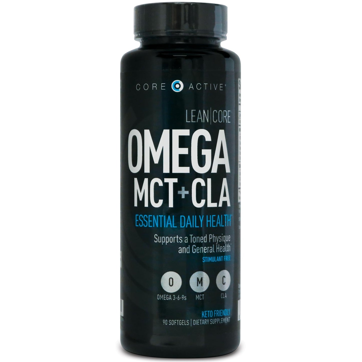 CORE ACTIVE Lean Omega MCT + CLA - Stimulant Free Health Formula, Lean Muscle & Toned Physique, Omega 3-6-9 Fatty Acids - Flaxseed Fish Oil- Coconut Oil- Keto Friendly 30 Day Supply, 90 Softgels