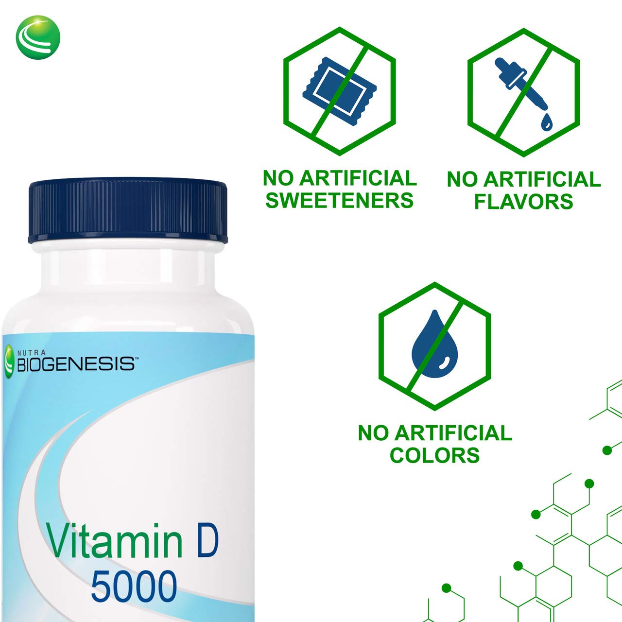 Nutra BioGenesis Vitamin D3 5000 IU Softgels, 90 Count