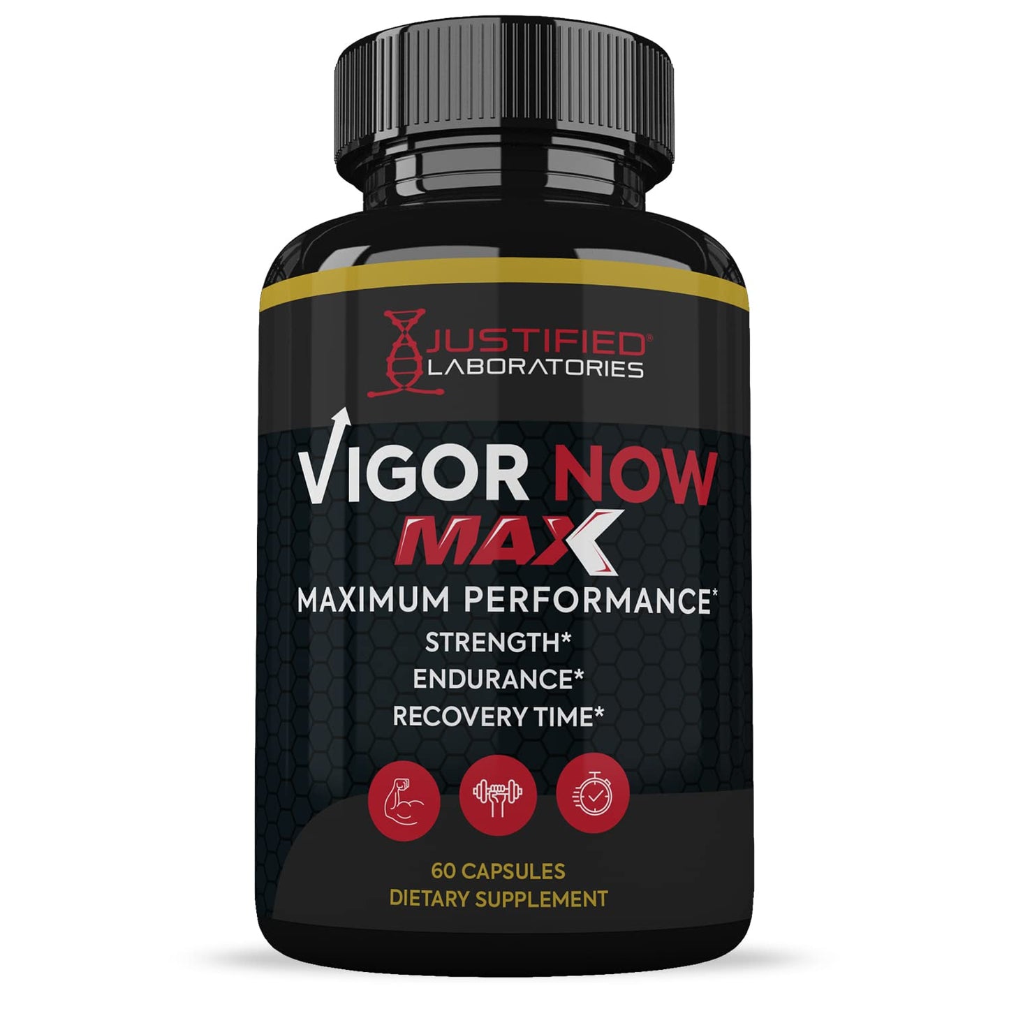 Justified Laboratories Vigor Now Max 1600MG All Natural Advanced Men's Health Formula 300 Capsules