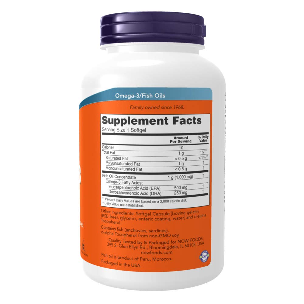 NOW Foods Ultra Omega-3 500 EPA/250 DHA Softgels 180