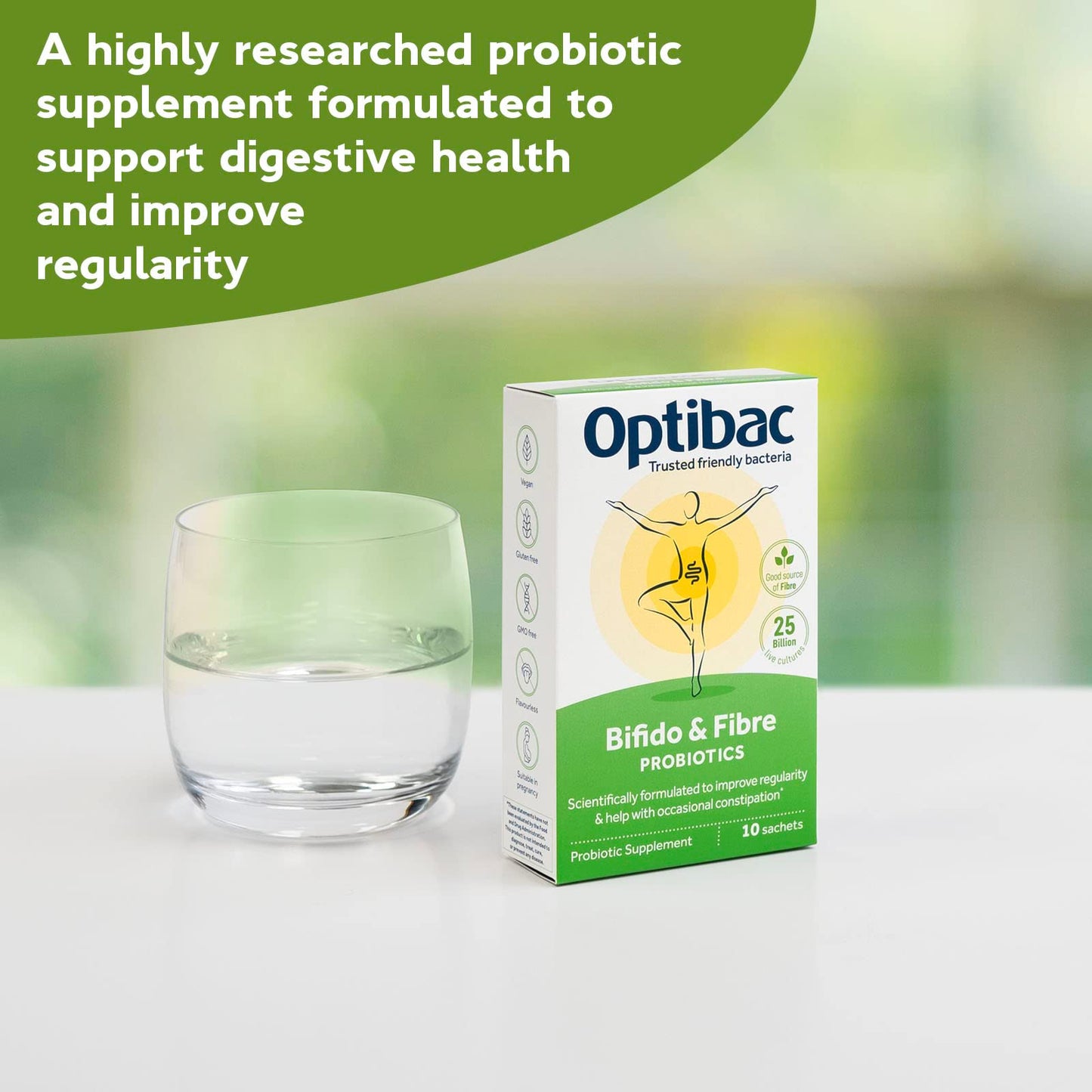 Optibac Probiotics Bifido & Fibre Powder 10 Sachets