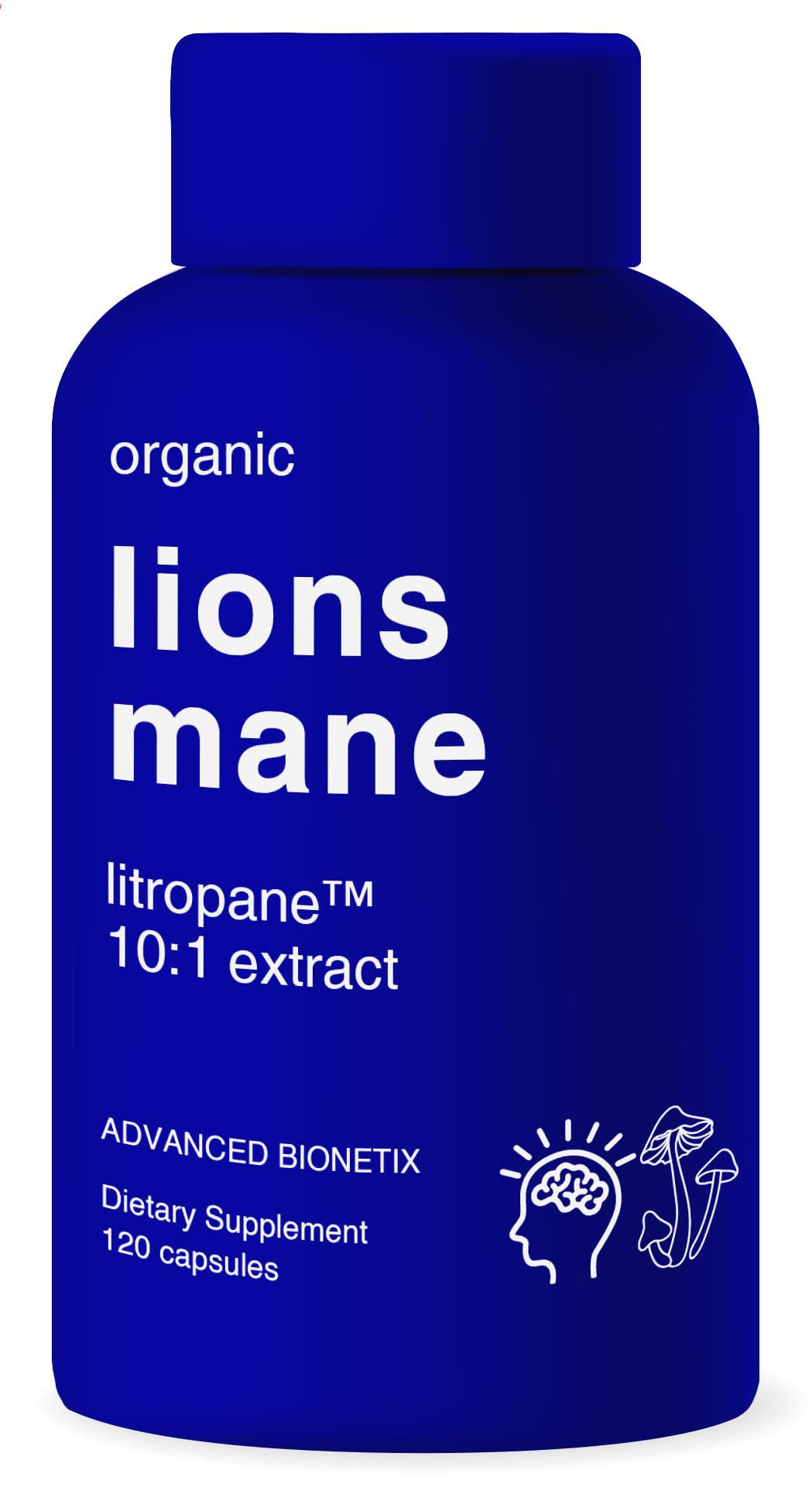 Advanced Bionetix Organic Lions Mane Supplement 120 Capsules