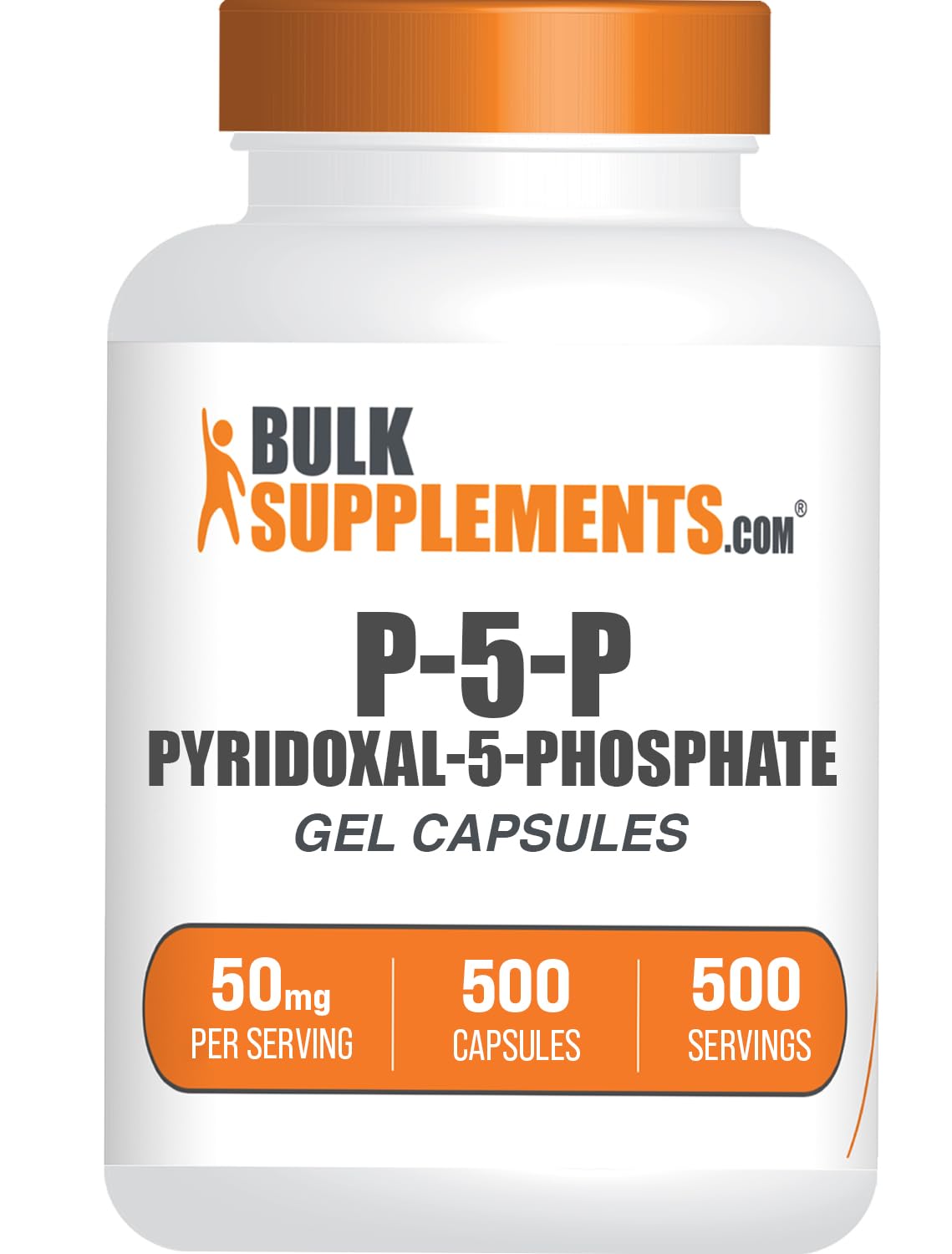 BulkSupplements Pyridoxal 5-Phosphate Capsules 500 Count