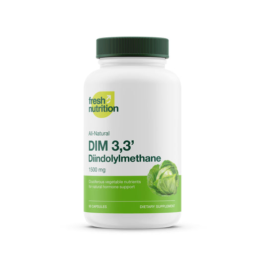 Fresh Nutrition DIM Supplement 500mg Diindolylmethane, 90 Capsules