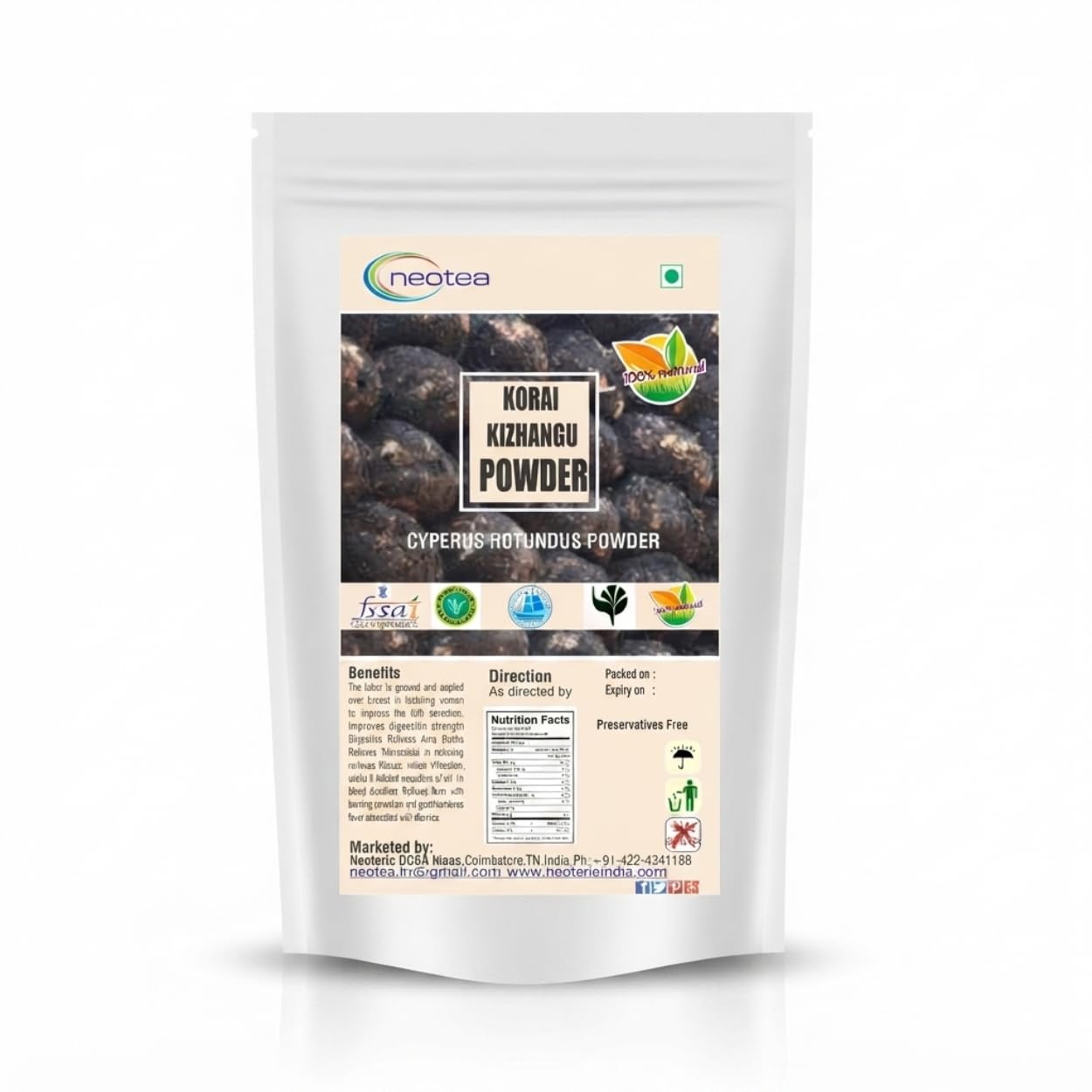neotea Korai Kizhangu Powder (Cyperus Rotundus) 10.5822